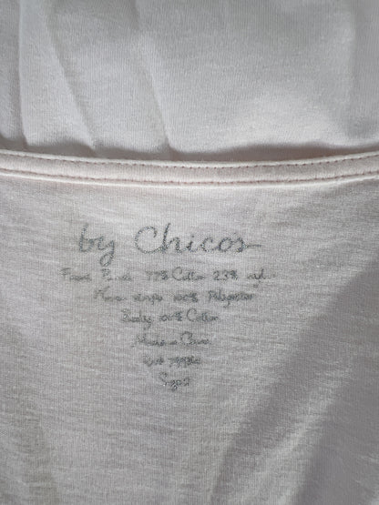 By Chico’s Women’s Pink Lace Striped Tank Top - 2/L