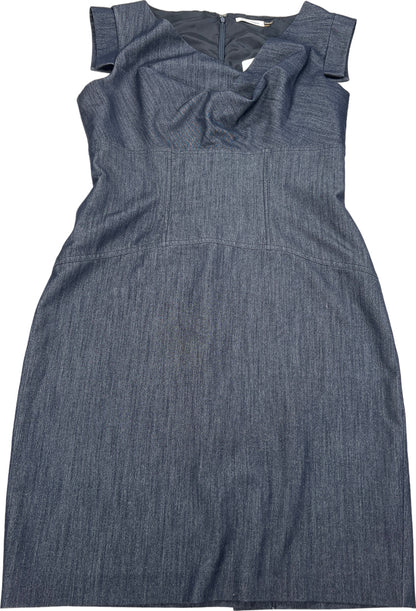 Calvin Klein Women’s Dark Blue Chambray Sleeveless Sheath Dress - 10