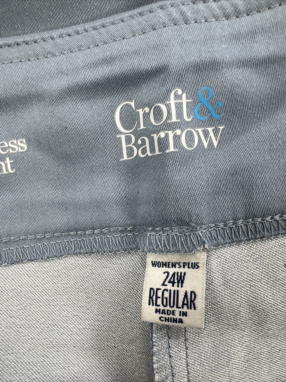 NEW Croft and Barrow Women's Blue Effortless Stretch Pants - 24W