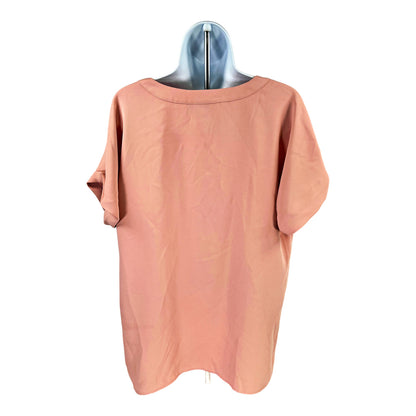 J.Jill Wearever Collection Women’s Pink Short Sleeve V-Neck Blouse - M