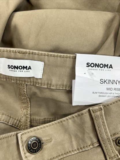 NEW Sonoma Women's Beige Stretch Skinny Jeans - 16