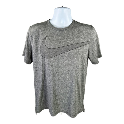 Nike Men’s Gray Dri-Fit Short Sleeve Swoosh T-Shirt - M