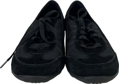 Skechers Women’s Black Suede Breathe Easy Lace Up Casual Sneakers - 8.5