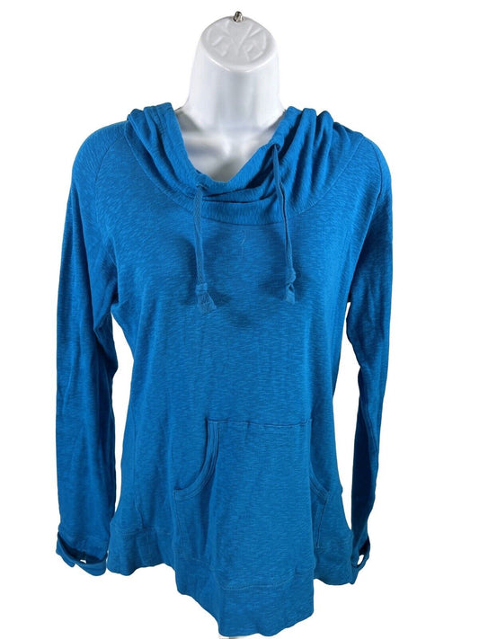 Columbia Women's Blue Cotton Pullover Hoodie Sweatshirt - M