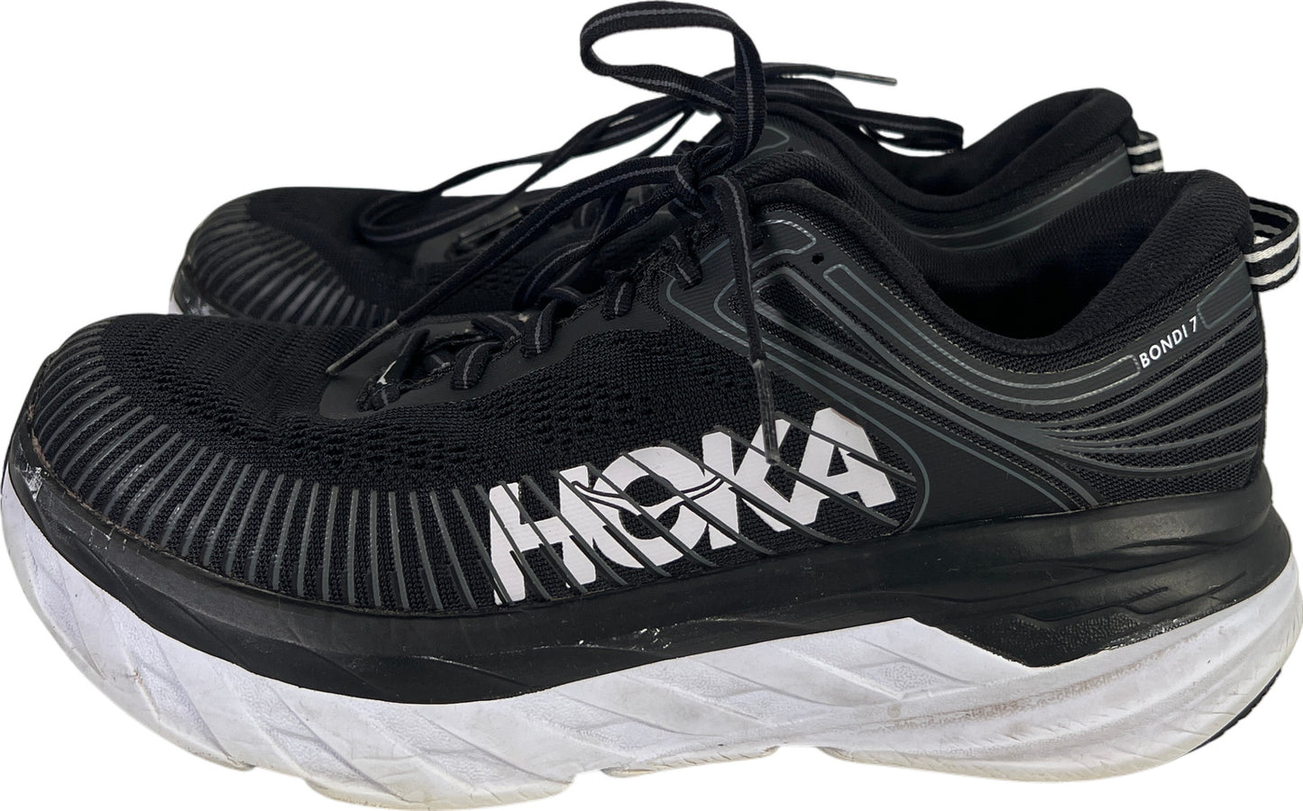 Hoka One One Women’s Black Bondi 7 Lace Up Athletic Shoes - 10.5D