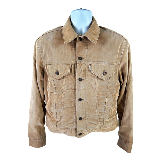 Levis Men’s Beige Corduroy Long Sleeve Button Up Trucker Jacket - 42