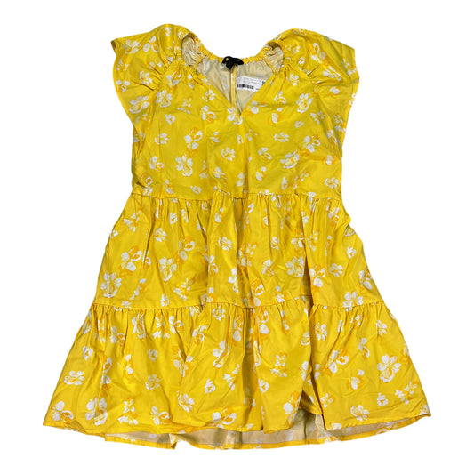 Banana Republic Women’s Yellow Floral Flutter Sleeve Sundress - S Petite