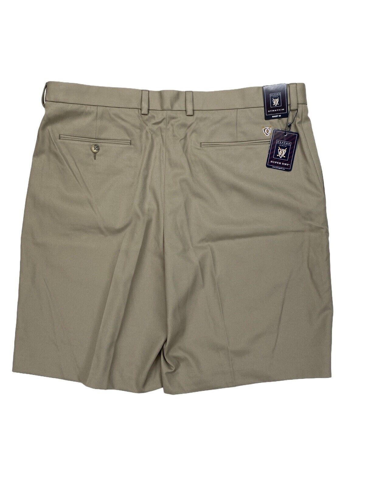 NEW Oxford Golf Men's Brown Flat Front Stretch Golf Shorts - 40