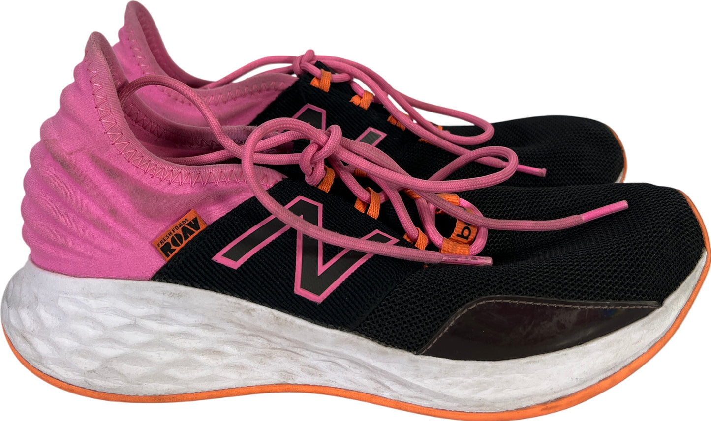 New Balance Women’s Black/Pink Fresh Foam Roav Lace Up Athletic Shoes - 6