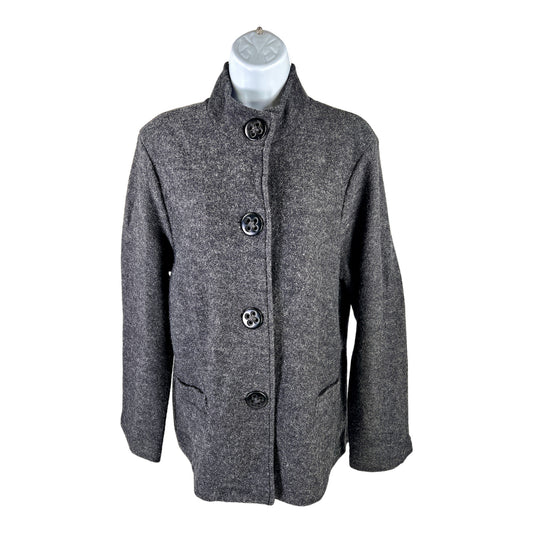 The TOG Shop Women’s Gray Wool Button Up Sweater Jacket - L