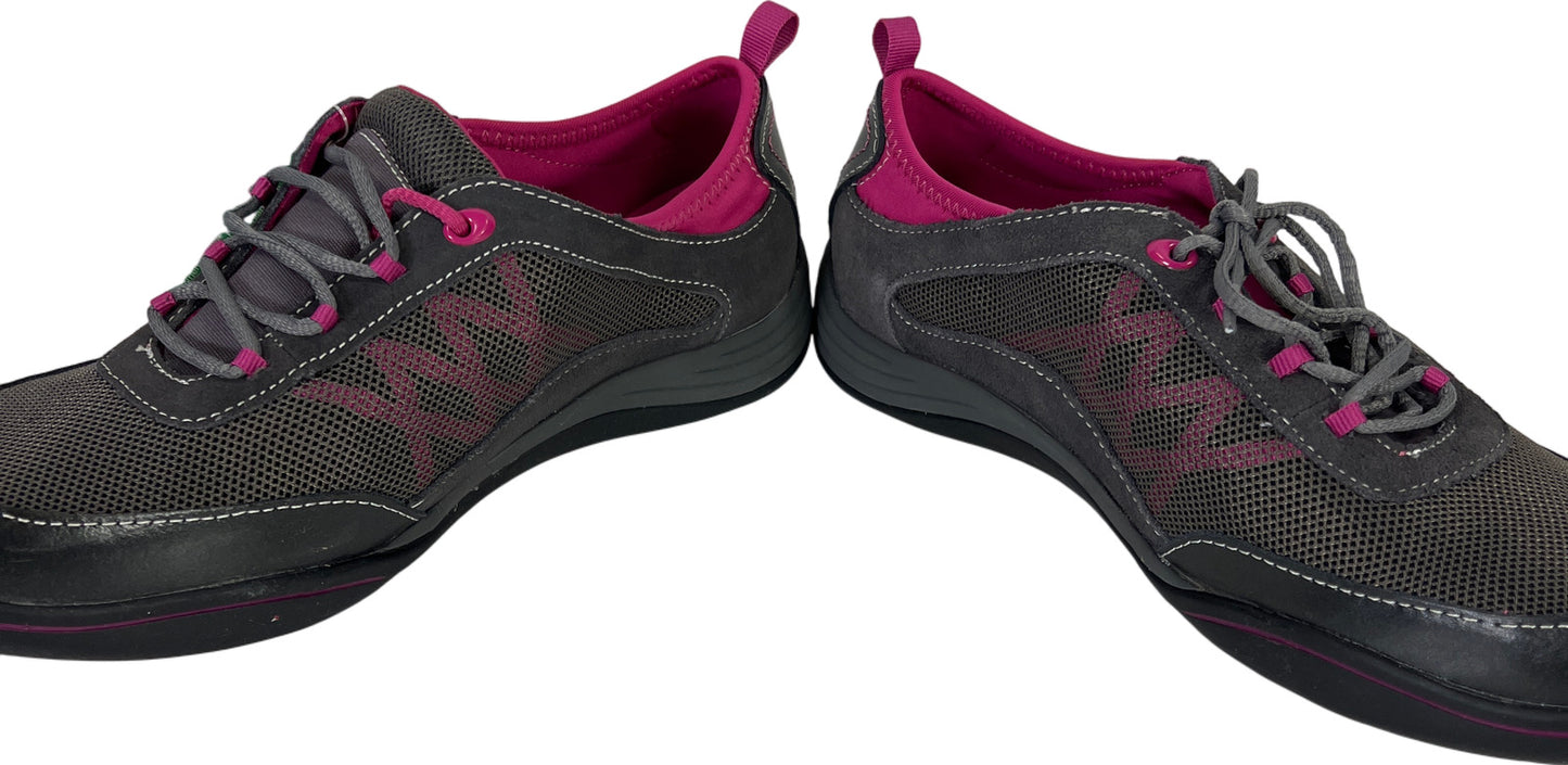 NEW Grasshoppers Women’s Gray/Pink Explore Lace Up Athletic Shoes - 9 M