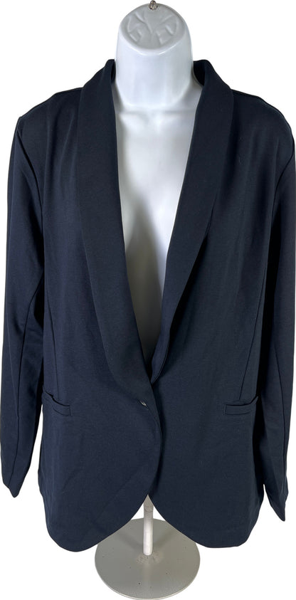 NEW Banana Republic Women’s Navy Blue 1-Button Stretch Blazer - L