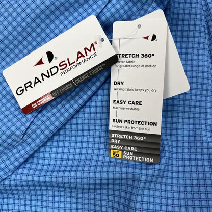 NEW Grand Slam Men's Blue 360 Stretch Golf Shorts - 36