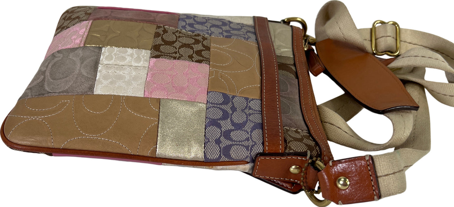 Coach Women’s Multi-color Signature Patchwork Small Crossbody Purse