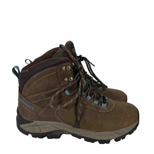 Merrell Women's Brown Leather Vego Mid Waterproof Hiking Boots - 9.5