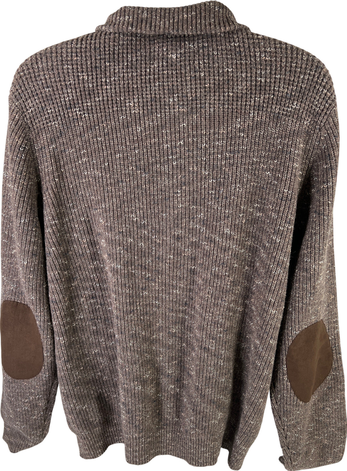 NEW Joseph Abboud Men’s Brown Italian Yarn Zip & Button Cardigan Sweater - XXL