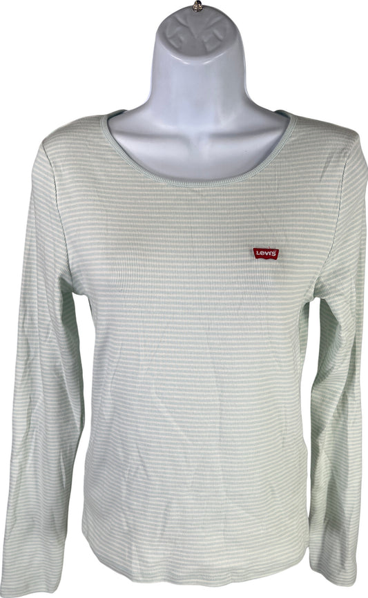 NEW Levis Women’s Blue/White Striped Long Sleeve T-Shirt - M