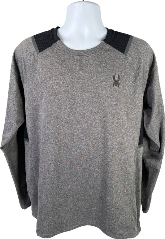 Spyder Men’s Gray Active Long Sleeve Baselayer Shirt - L