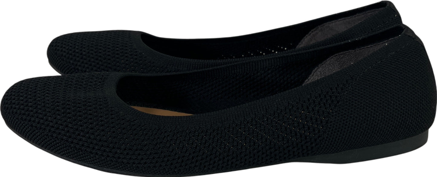 Kelly & Katie Women’s Black Mesh Fabric Slip On Ballet Flats - 9.5 M