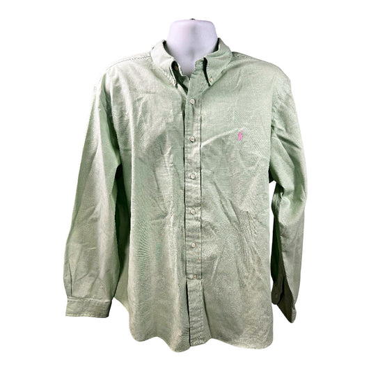Ralph Lauren Men’s Green Classic Fit Button Down Shirt - XXL