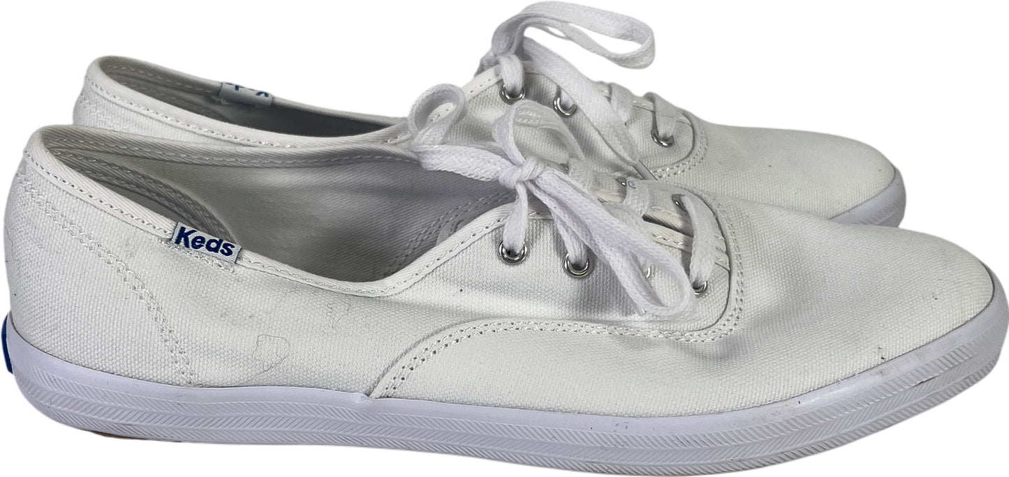 Keds Women’s White Canvas Low Top Champion Sneakers - 8