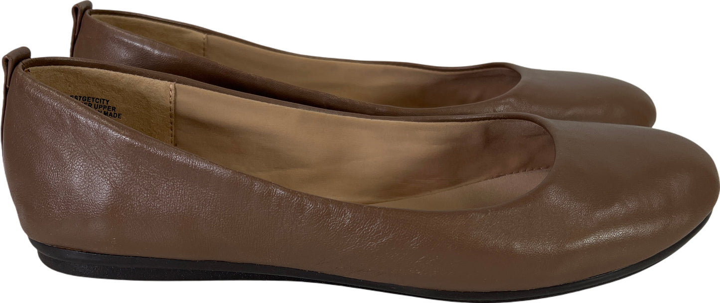 NEW Easy Spirit e360 Women’s Taupe/Brown Get City Leather Ballet Flats - 9