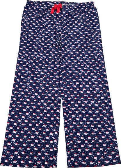 NEW Vineyard Vines Men’s Blue Santa Whale Lounge Pajama Pants - L