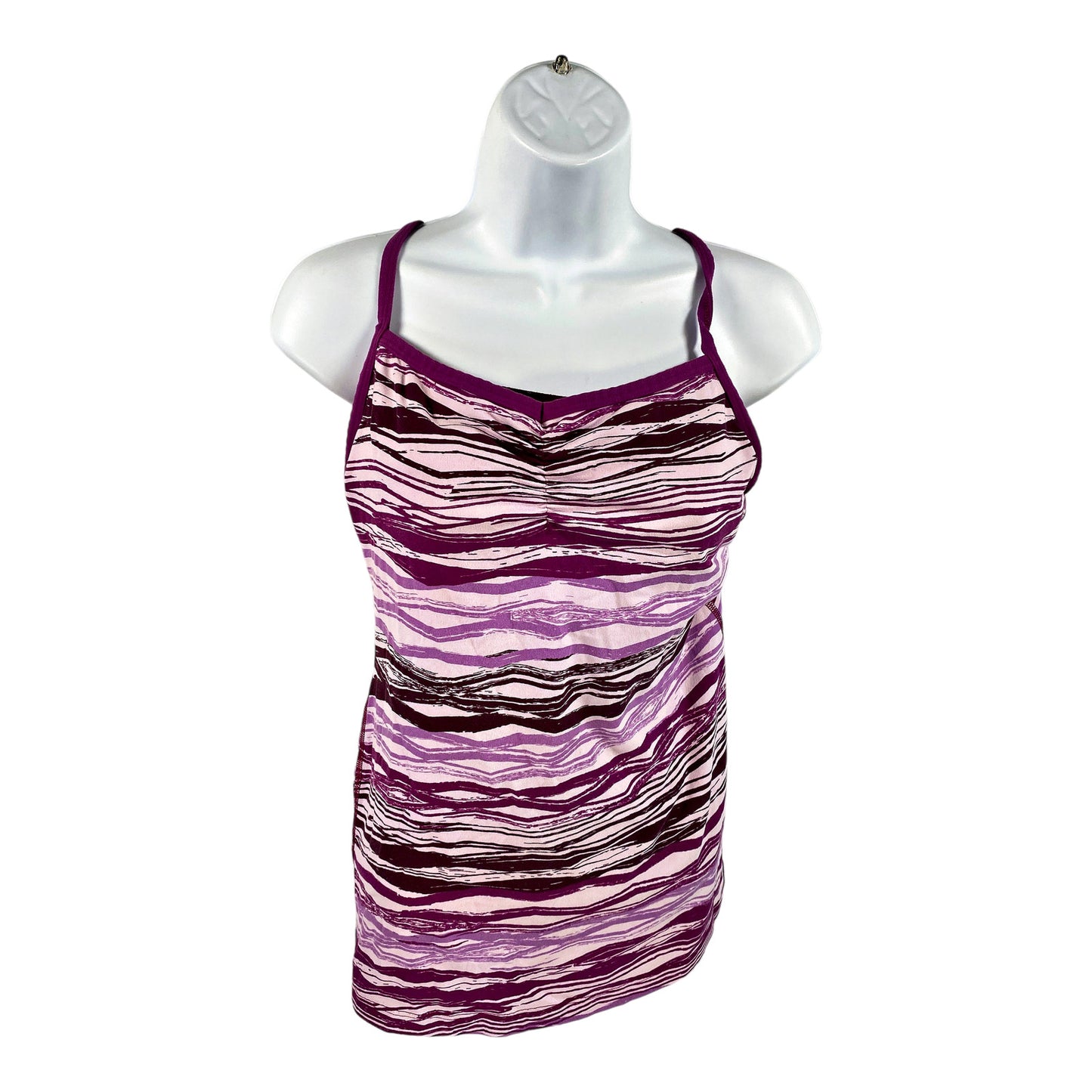 Lucy Women’s Purple Sleeveless Athletic Tank Top W/ Built in Bra. - M