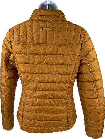 Joules Women’s Golden Brown Canterbury Full Zip Light Puffer Jacket - 4