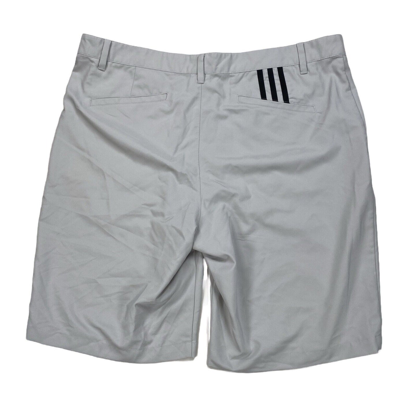adidas Men's Gray Flat Front Polyester Blend Golf Shorts - 38