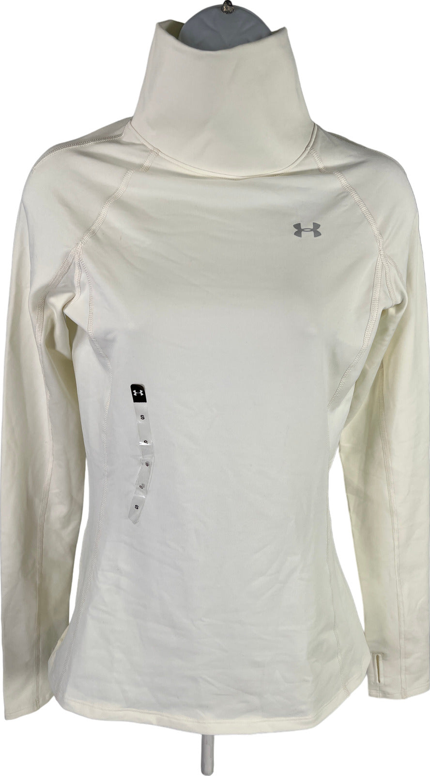 NEW Under Armour Women’s Ivory ColdGear Fitted Long Sleeve Athletic Shirt - S