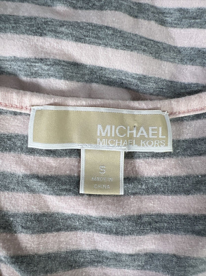 Michael Kors Women's Pink Striped Tank Top - S