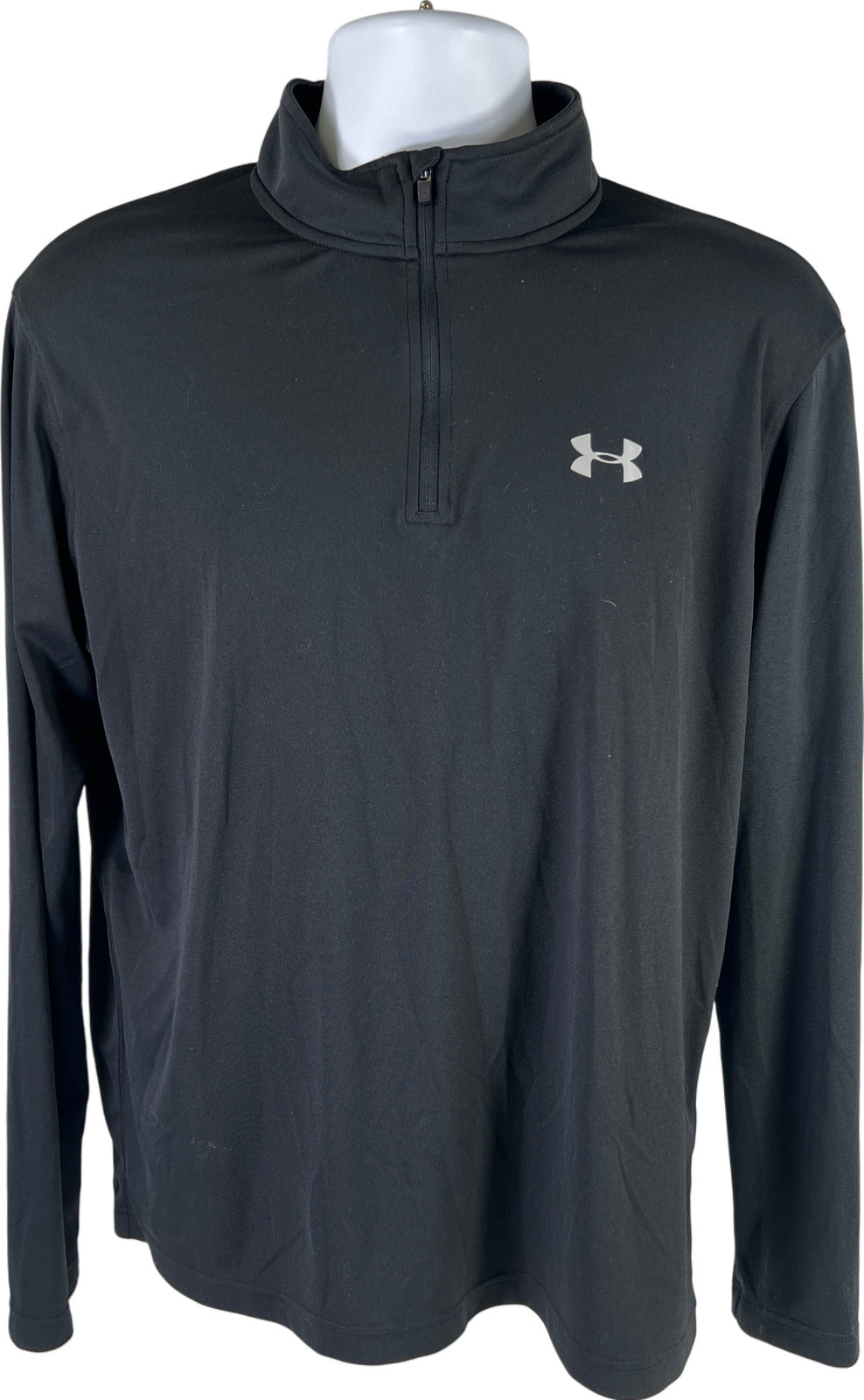 Under Armour Men’s Black Tech 1/2 Zip HeatGear Athletic Pullover Shirt - L