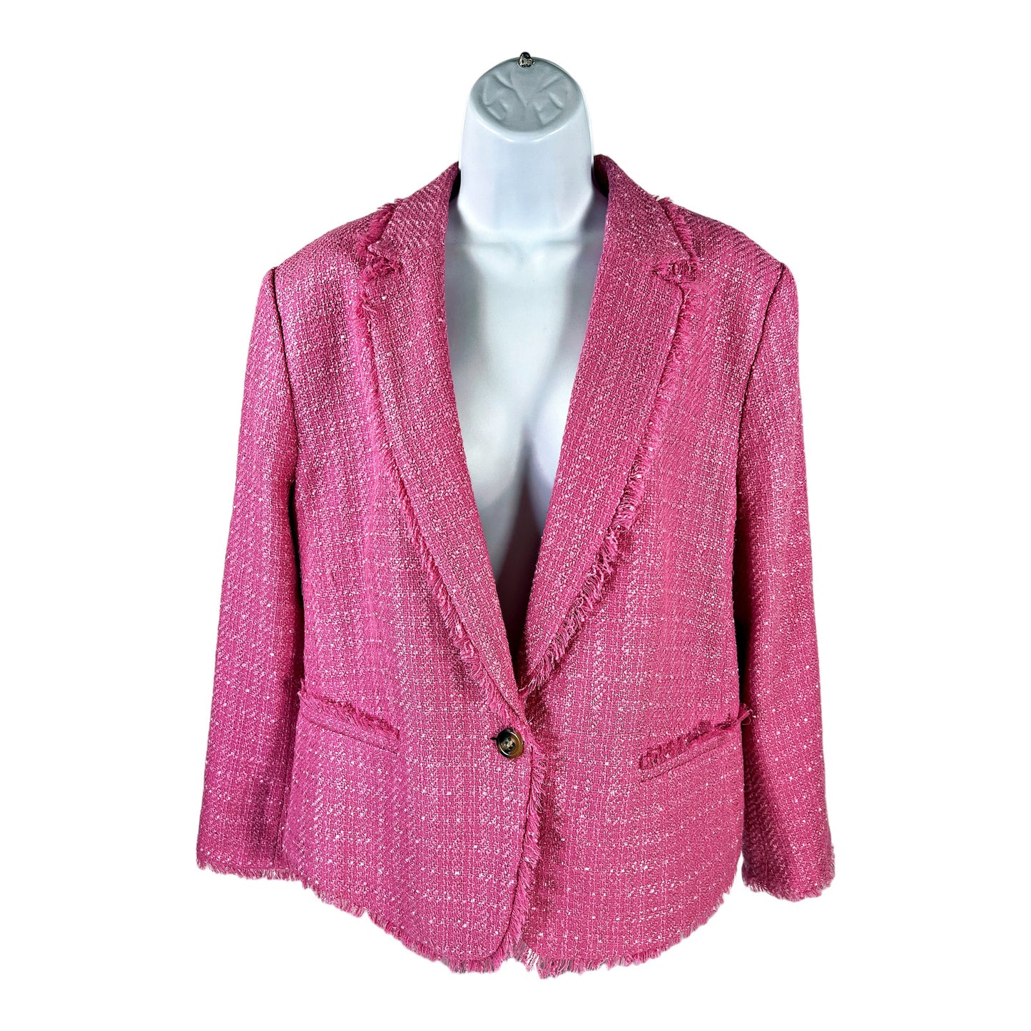 Ann Taylor Women’s Purple Newbury Fringe Trim Blazer Jacket - 16