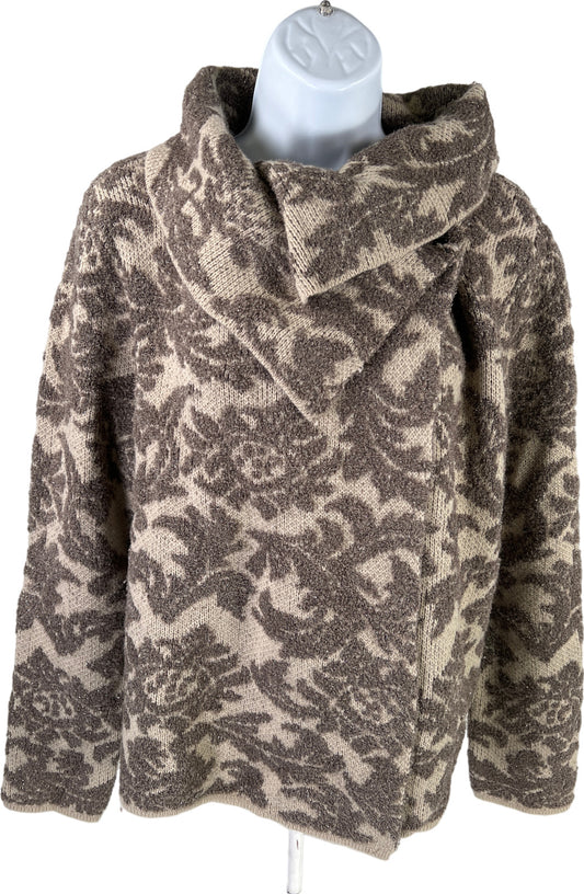 Chico’s Women’s Brown Ryder Paisley Wool Cardigan Sweater - 2/US L