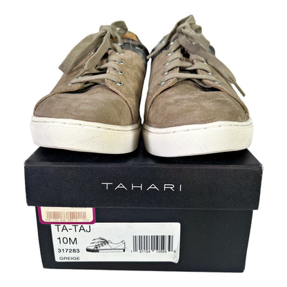 NEW Tahari Women’s Gray Suede TAJ Lace Up Sneakers - 10