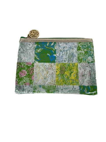 Lilly Pulitzer Green Lioness Patch Jelly Travel Pouch Set