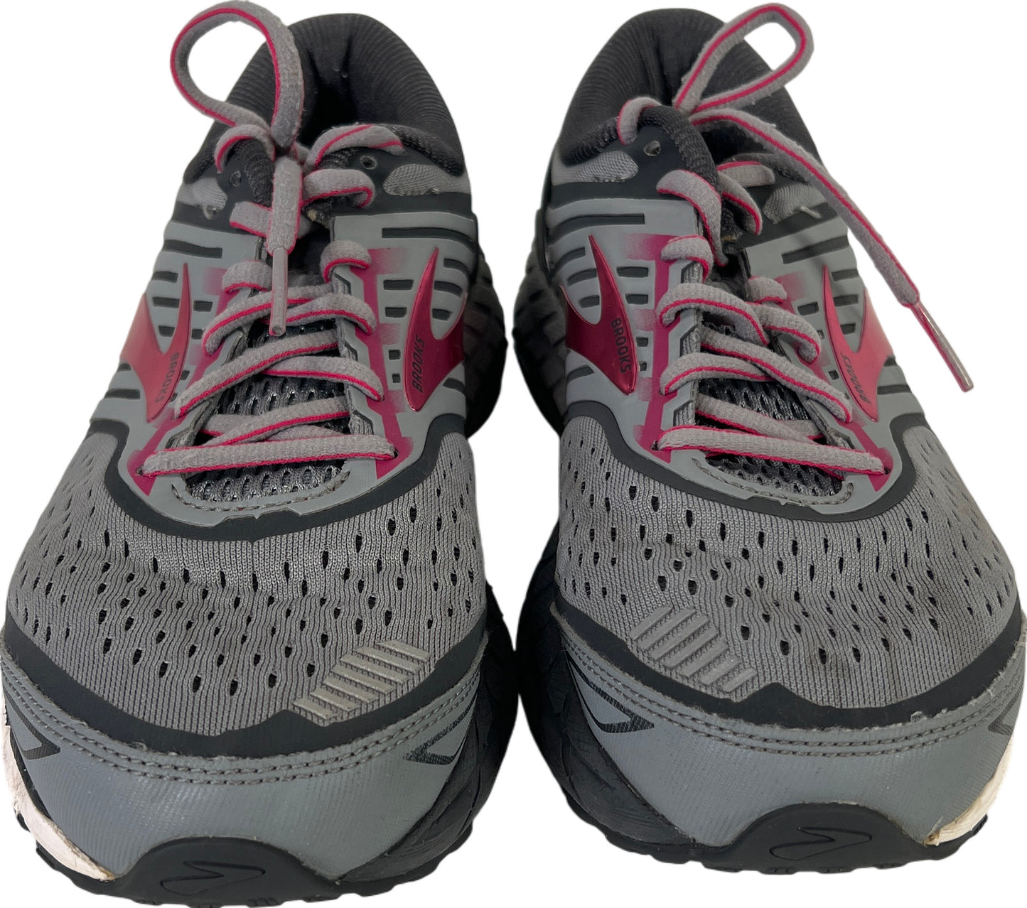 Brooks Women’s Gray/Pink Ariel Lace Up Running Athletic Shoes - 8.5