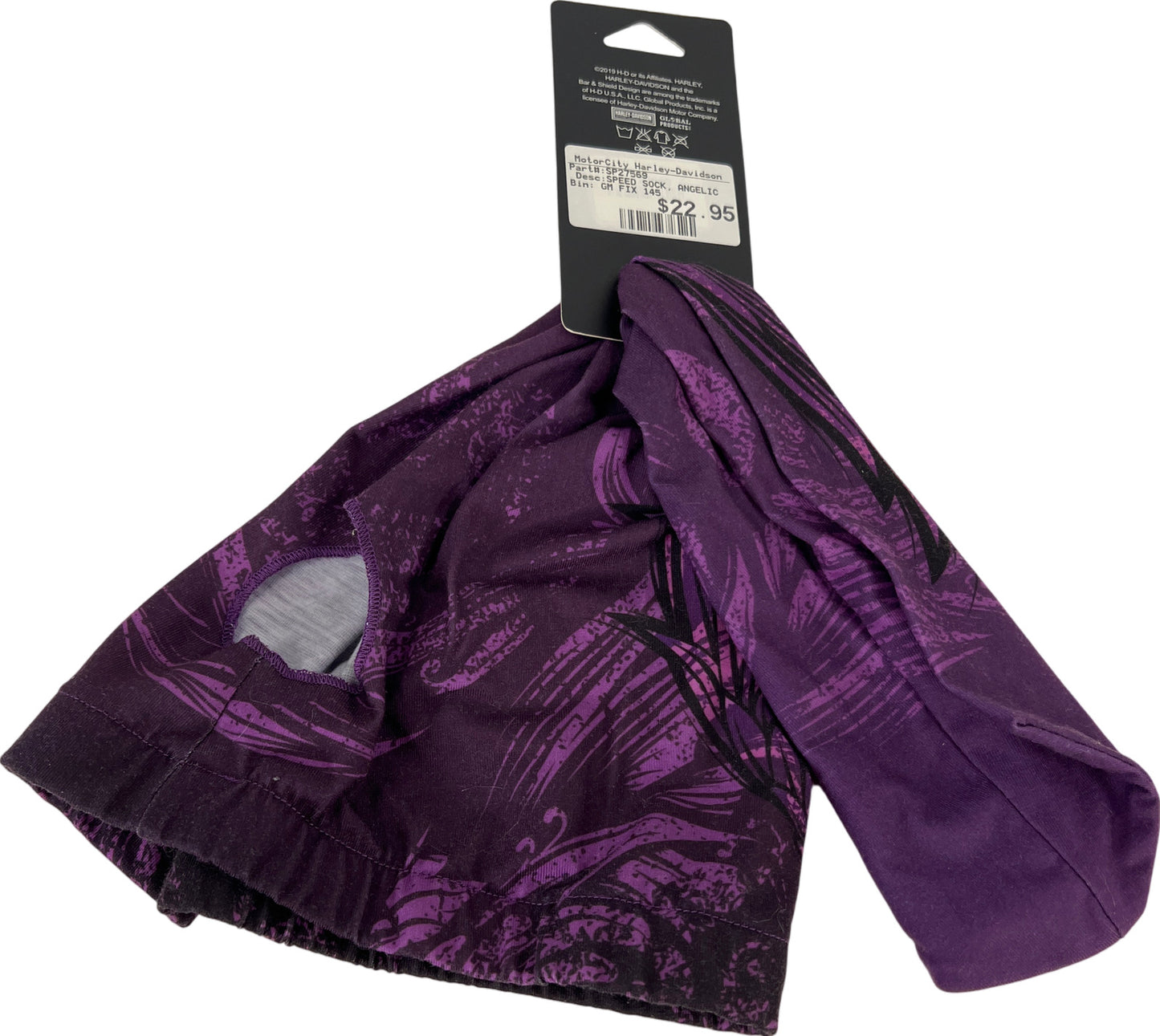 NEW Harley Davidson Women’s Purple Angelic Speed Sock Hair Accessory - One Size