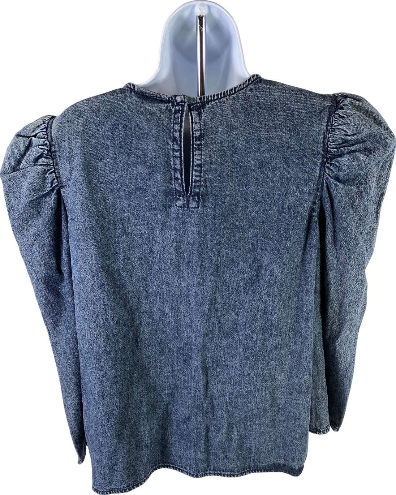 NEW ANA Women’s Blue Chambray Long Sleeve Blouse - L