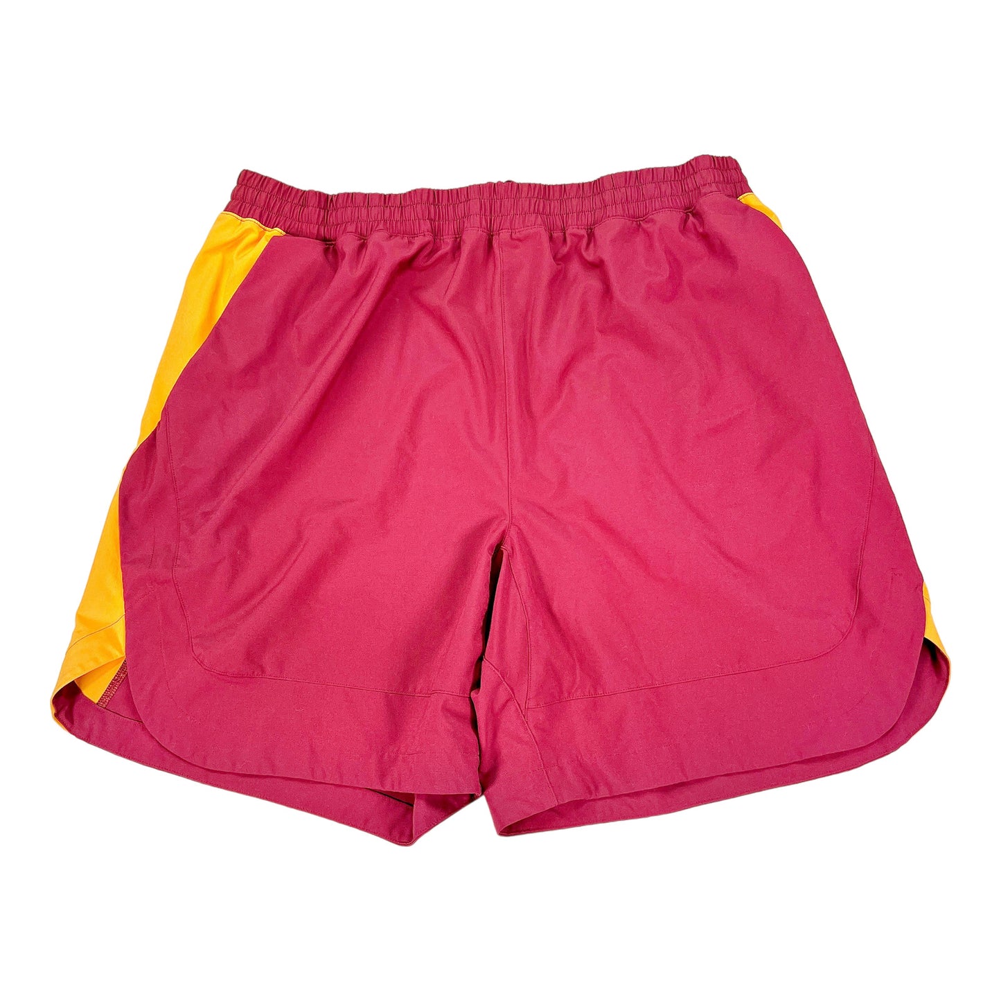 Peloton Men’s Burgundy/Orange Lined Athletic Shorts - L