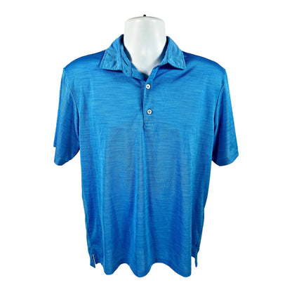 HUK Men’s Blue Short Sleeve Athletic Polo Shirt - M