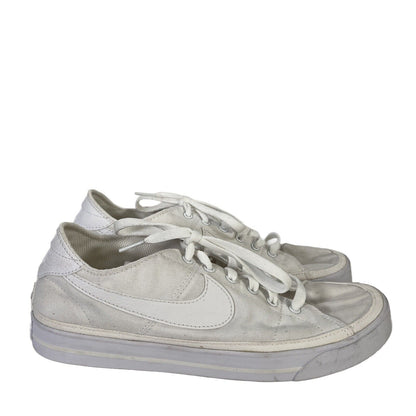 Nike Women's White Court Legacy Mid Top Canvas Sneakers - 10