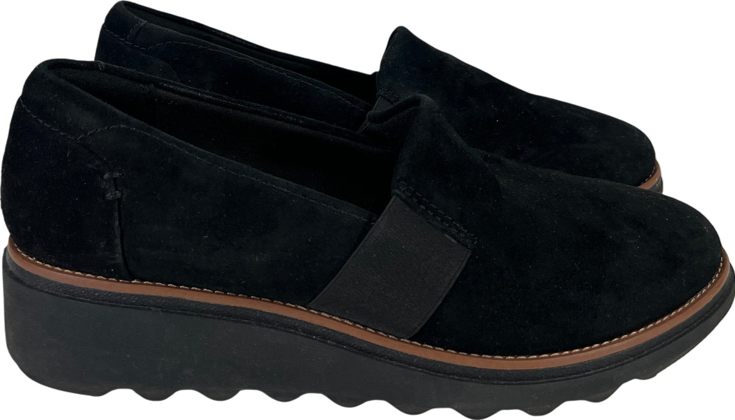 Clarks Collection Women’s Faux Suede Slip On Loafers - 7