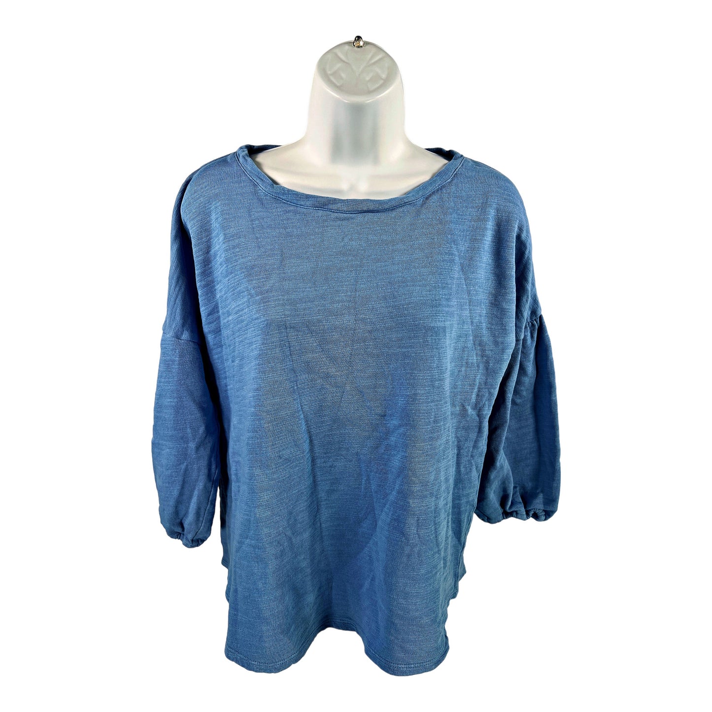 Pure J.Jill Women’s Blue 3/4 Balloon Sleeve Knit Top - S