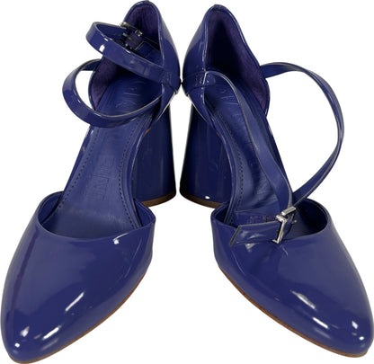 Gianni Bini Women’s Purple Faux Patent Leather Strappy Tall Heels - 6.5 M