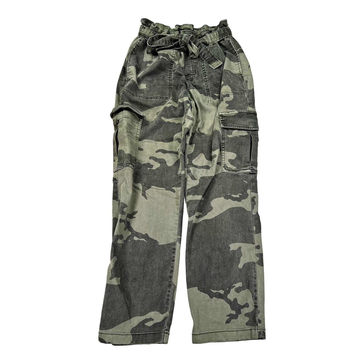 Sanctuary Women’s Green Camo Traveler Paper Bag Cropped Pants - 27