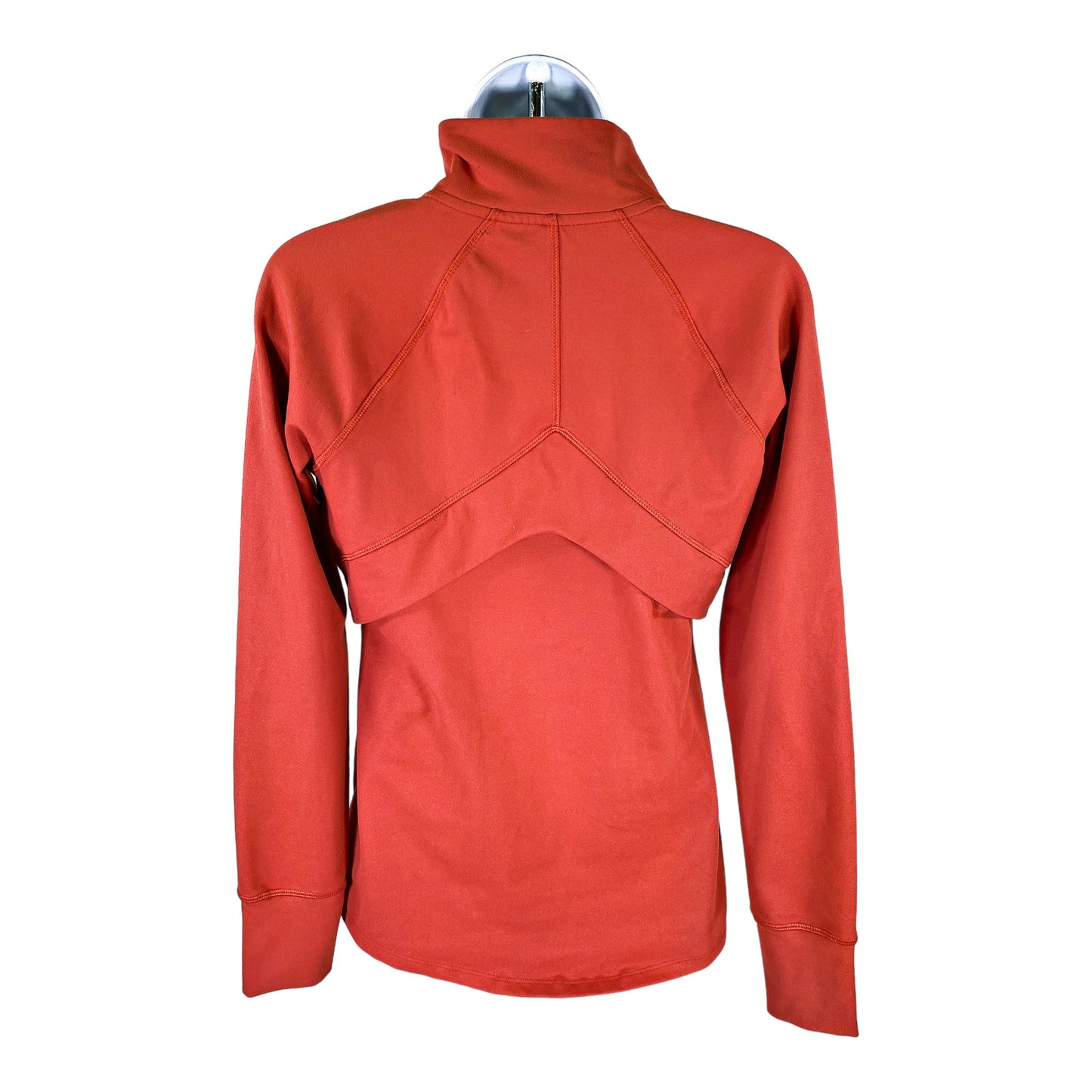 Alana Women’s Coral/Red Full Zip Mock Neck Athletic Jacket - S