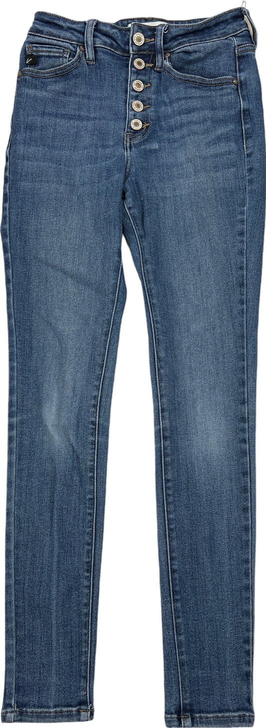 Kancan Women’s Medium Wash Button Fly Skinny Stretch Denim Jeans - 3/25