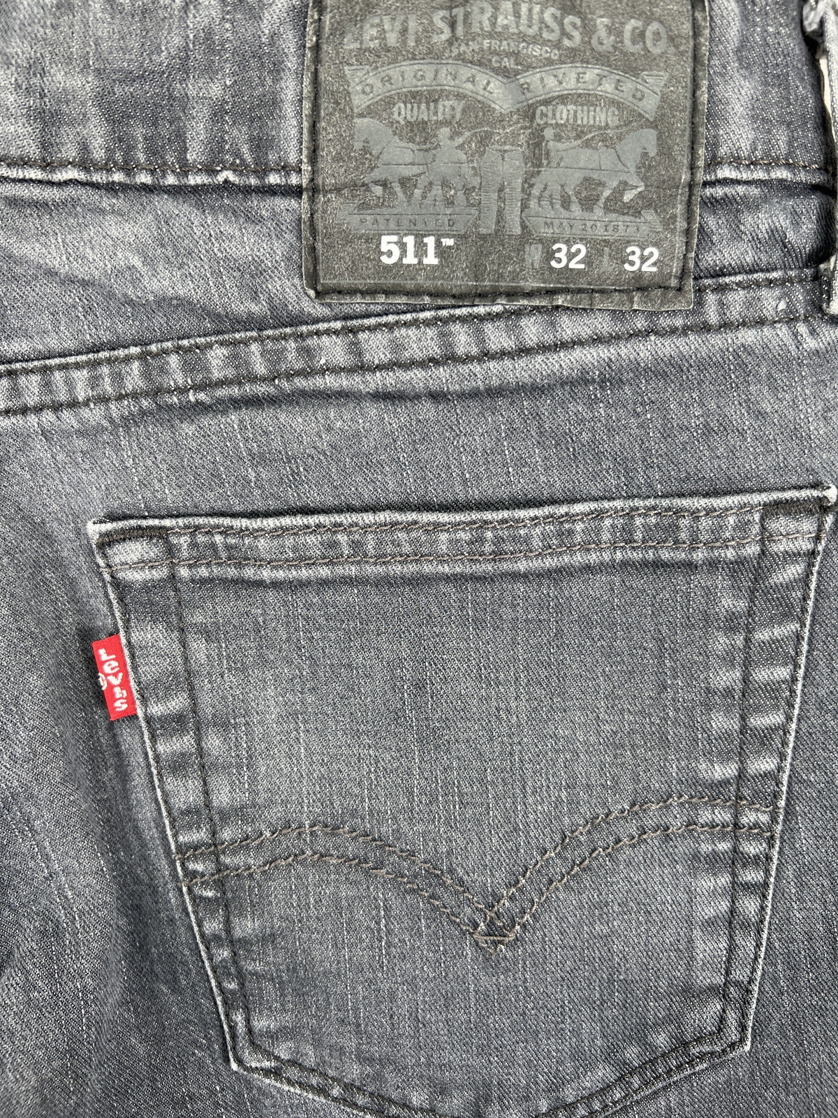 Levi’s Men’s Gray 511 Slim Fit Denim Jeans - 32x32